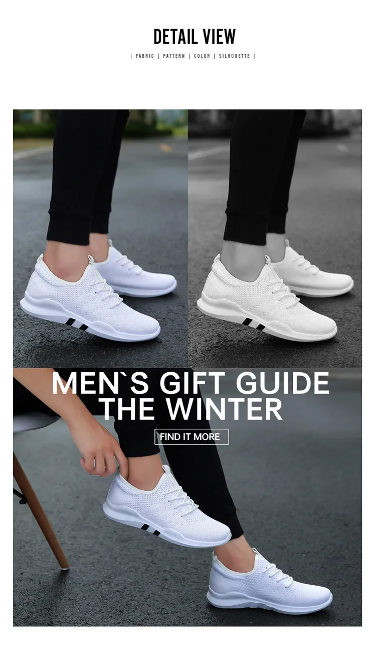 Men Sneakers Casual Summer Breathable Shoes Men Black White Red Light Comfortable Lace-Up Spring Autumn Male Footwear Trainers