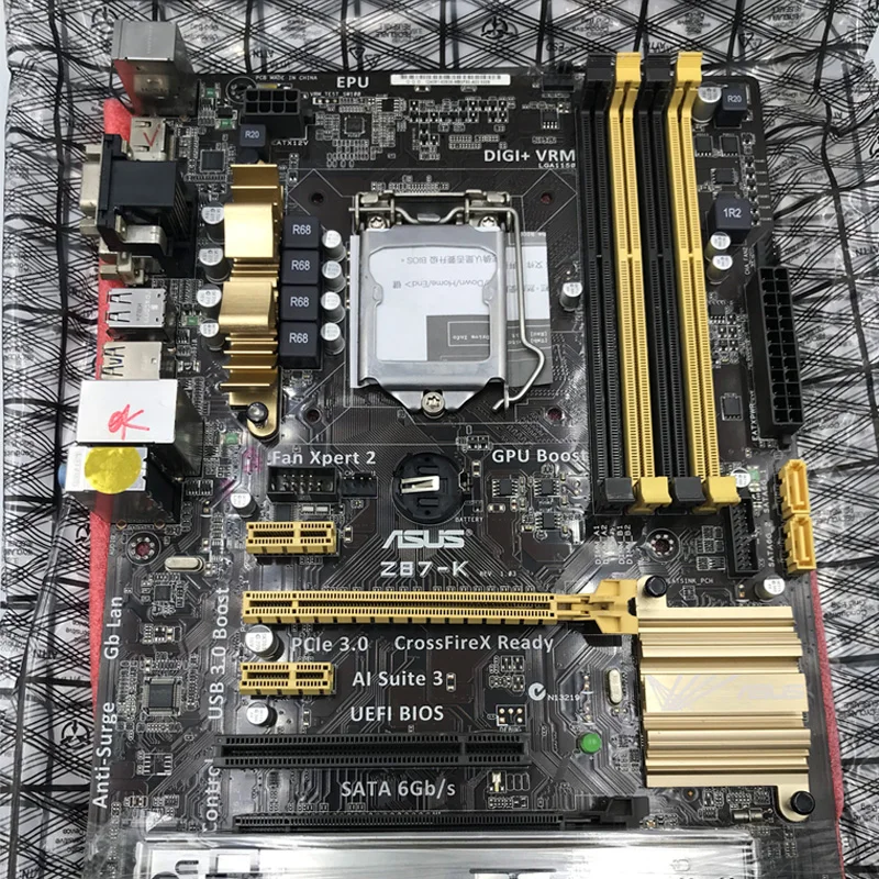 LGA1150 DDR3 Z87 для ASUS Z87-K оригинальная материнская плата 32G Z87K настольная материнская плата USB3.0 SATA III VGA OC б/у