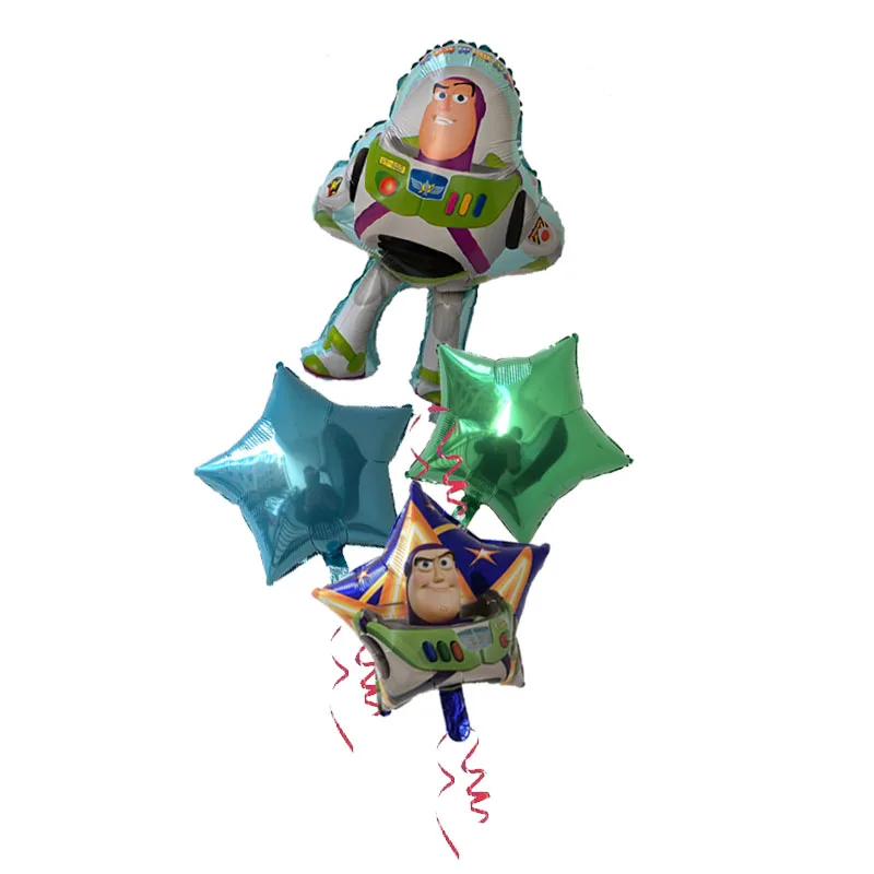 4pcs 5 шт. воздушные шары 50*75 см, фольгированный шарик, мультфильмы "Вуди Базз Лайтер", воздушные шары на день рождения, вечерние поставки, kidshelium globos - Цвет: 4pcs