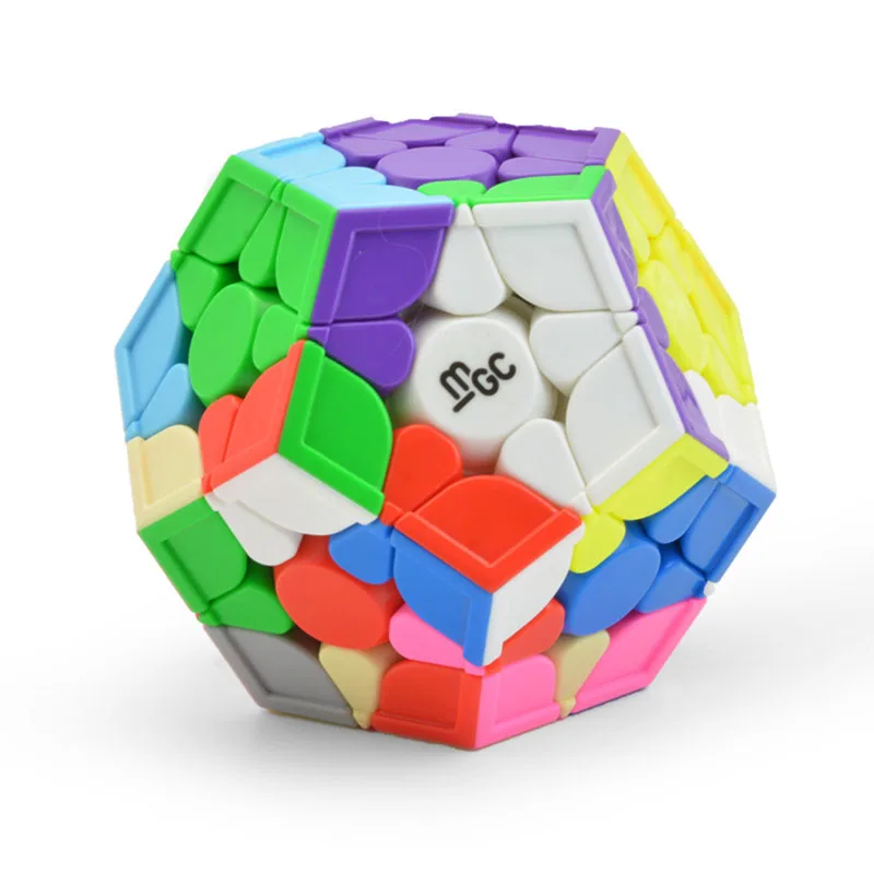 YongJun MGC Магнитный 3x3x3 Megaminxeds магический куб YJ 3x3 магниты Додекаэдр скоростная Головоломка Развивающие игрушки для детей - Цвет: Stickerless