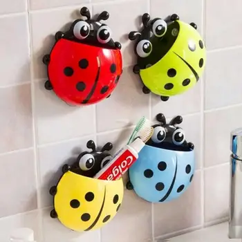 

Creative Portable Animal Sucker Ladybird Designed Bathroom Toothbrush Holder