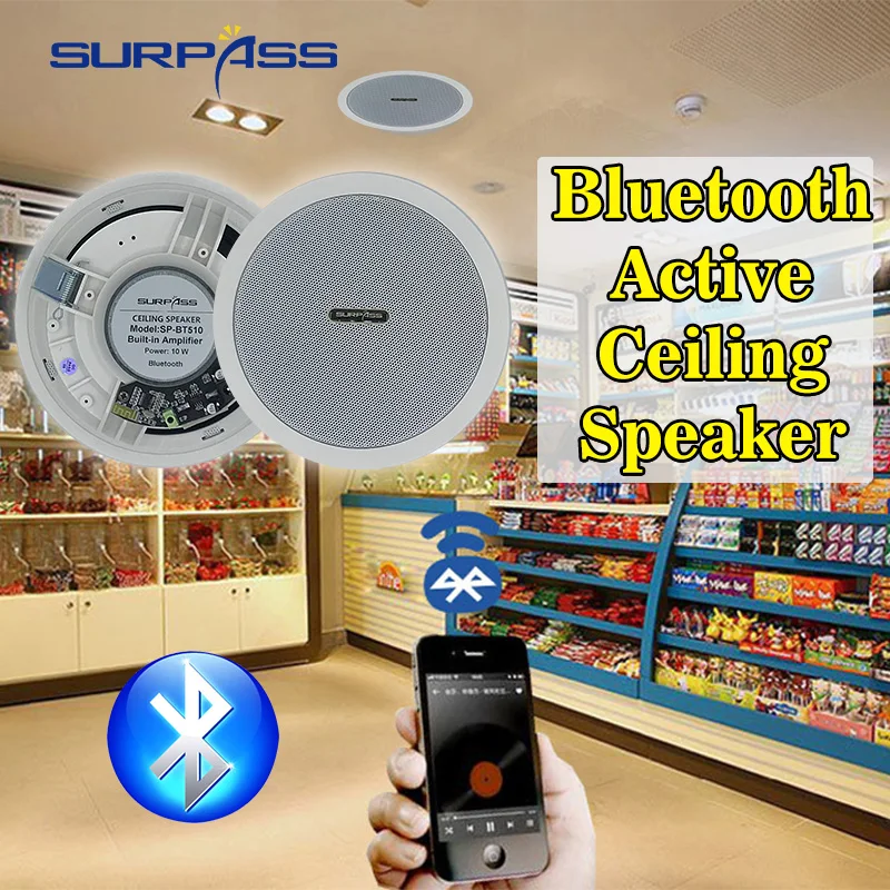Водонепроницаемый Встроенный цифровой усилитель класса D Bluetooth потолочный