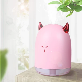 

KAIPUTE 260mil mini USB Ultrasonic Air Humidifier Aroma Essential Oil Diffuser Fogger Mist Maker with LED Night Lamp Devil Home