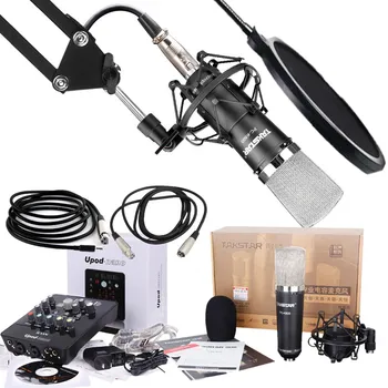 

Takstar PC-K600 recording microphone with ICON upod nano sound card professional for studio recording,chat room,broadcasting