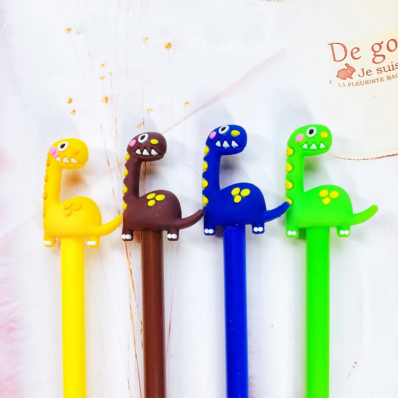 

1 Piece Lytwtw's Gel Pens Korean Cartoon Creative Dinosaur Neutral Pen Student Writing Office Stationery Black Signature Pen