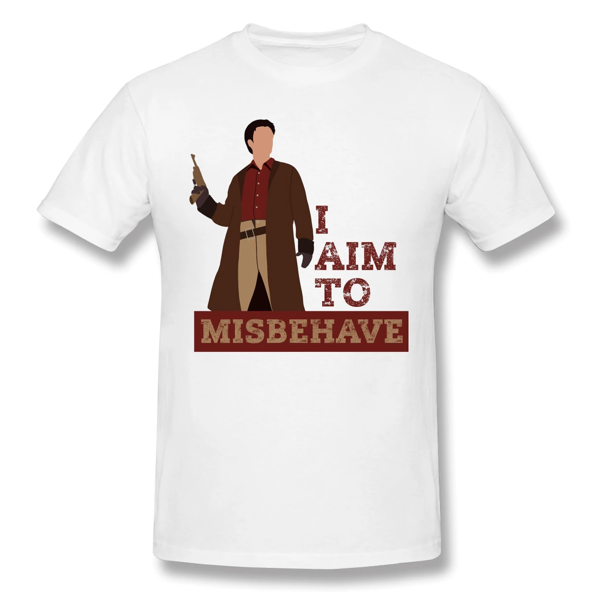 Футболка с изображением светлячков ТВ-шоу Красная футболка надписью I Aim To misвести