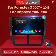 Junsun V1 Android 10.0 AI ses kontrolü 4G DSP araç radyo Video oynatıcı GPS Subaru Forester için 3 Impreza 2007-2013 no 2din dvd