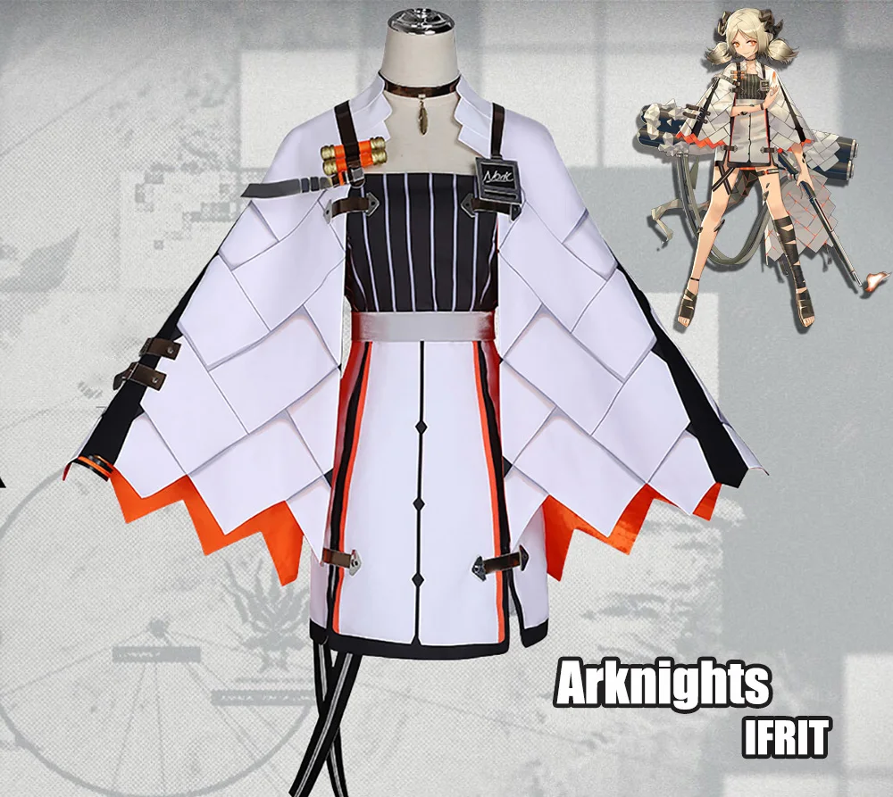 Игра Arknights Аниме Косплей Костюм lfrit женская униформа платье карнавал Хэллоуин бренд