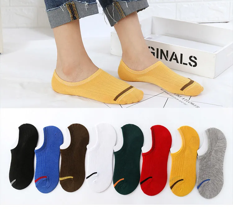 Men And Women Multi-Hidden Socks Women's Korean-style Two Bars WOMEN'S Socks Short South Korea Cotton No-show Socks Autumn Sock