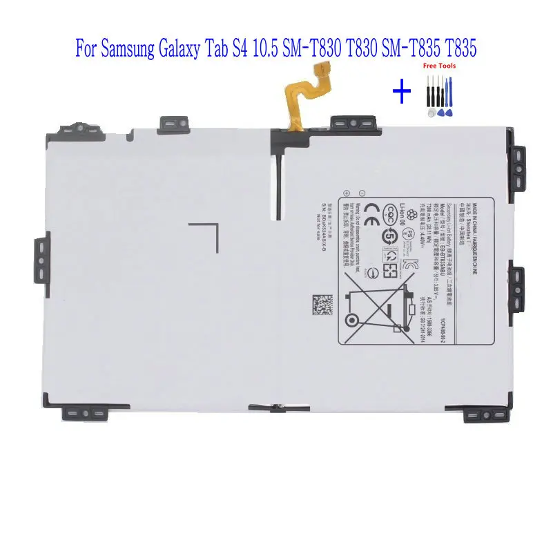 With Tools 1x7300 мА/ч, EB-BT835ABU Замена планшет Батарея для Samsung Galaxy Tab S4 10,5 SM-T830 T830 SM-T835 T835 Battereis - Цвет: With Tools