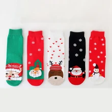 Дизайн рождественские носки Санта Клауса женские хлопковые Зимние Носки с рисунком оленя зимние милые носки подарок на год