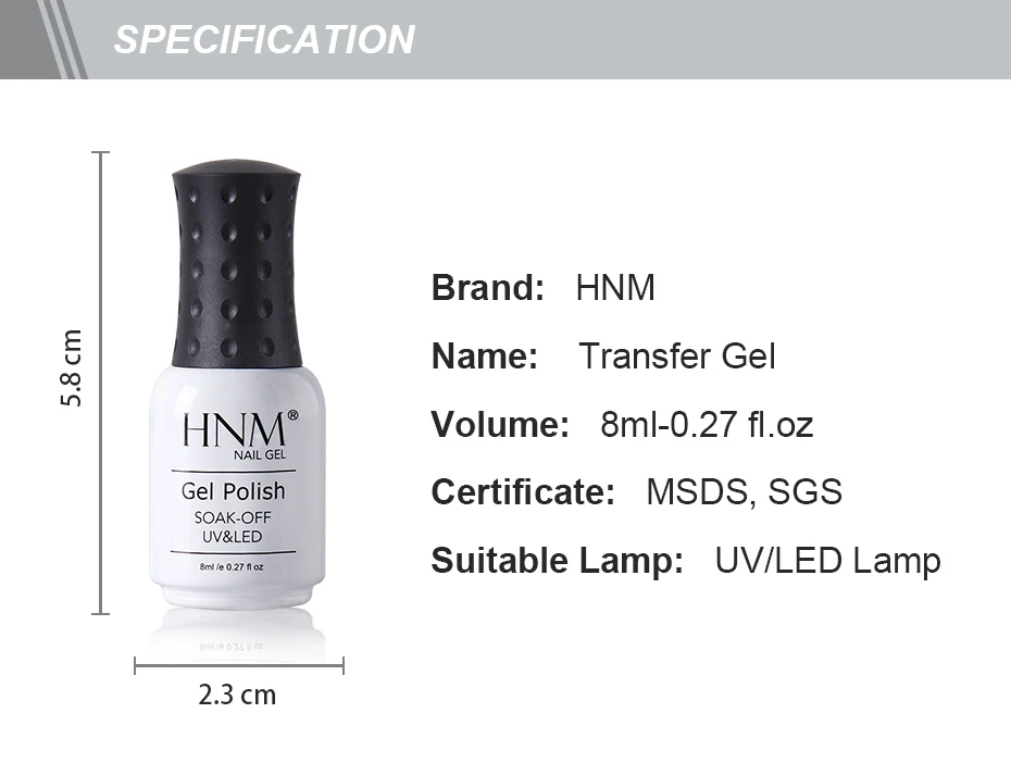 HNM 8 мл клей-фольга для ногтей Наклейка звездное небо Гель-лак замачивающийся переводной Гель-лак для ногтей клей УФ светодиодный DIY маникюр