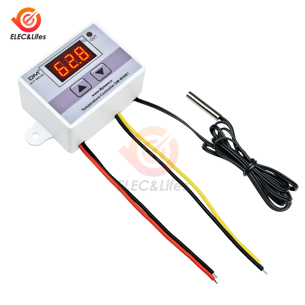 DM-W3001 220V 10A Digital LED Temperature Controller Thermostat Switch Probe