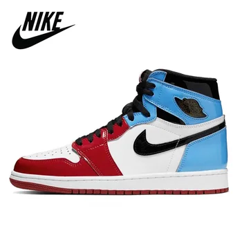 

Original Nike Air Jordan 1 High OG Fearless UNC Chicago Men's Basketball Sneakers Unisex Women Breathable Nike Air Jordan 1 YS