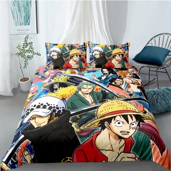 

Comic One Piece Bedding Set Bedroom Decor Hypoallergenic Quilt Cover Doona 1PC Duvet Cover with Pillowcase Dropship