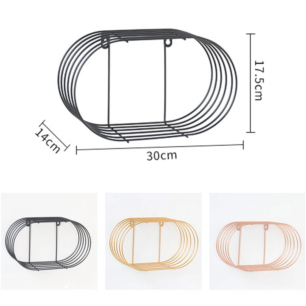Розовый золотой черный подвесной стеллаж для хранения, Декор, полка для хранения, декоративная полка для дома, настенные полки, домашний декор