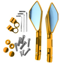 2Pcs/Pair Motorcycle Mirror Scooter E-Bike Rearview Mirrors Electrombile Back Side Convex Mirror CNC for Dirt Bike Street Bike