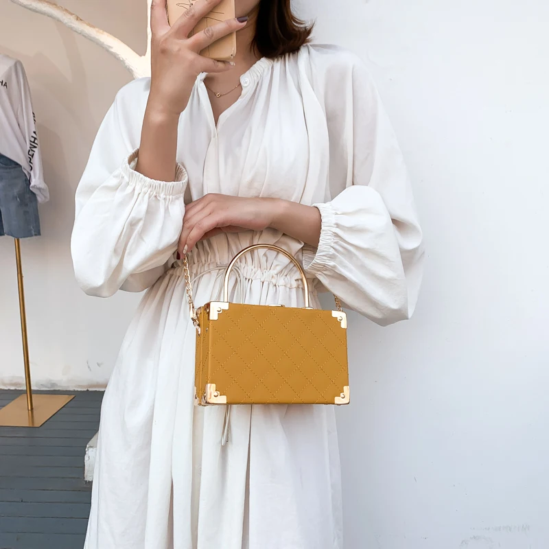 

2020 New Small square bag Minimalist Fashion Square Box Package High-Grade Western designer Style Handbags