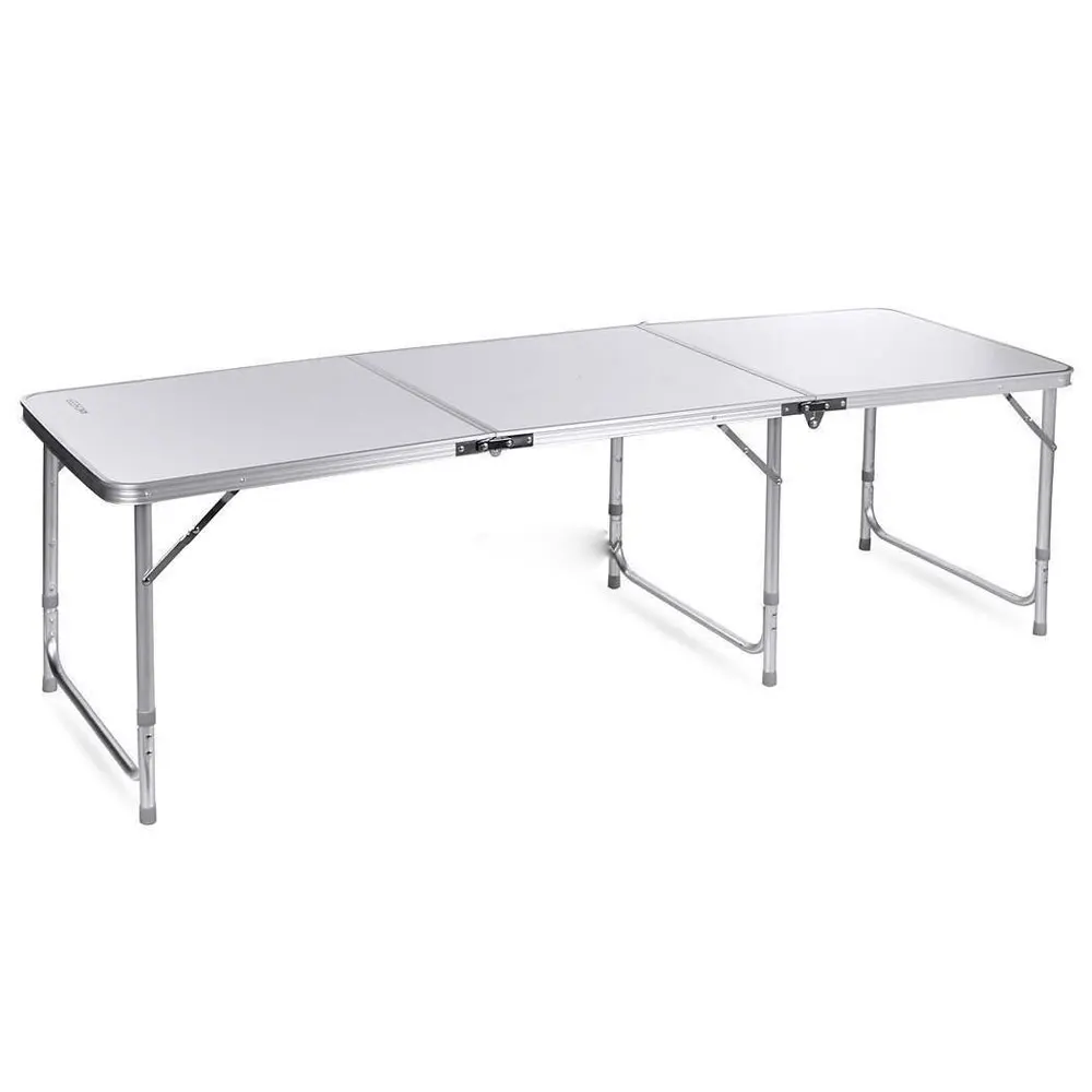 

180 X 60 X 70cm / Home Use Aluminum Alloy Folding Table White For Home Kitchen Aluminium Alloy Folding Table For Outdoor Trave