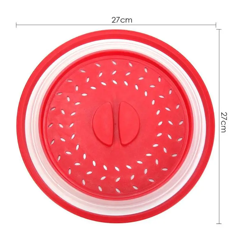 Складной чехол для микроволновой печи крышкой хранение, силикон блюдо для микроволновой печи крышка дуршлаг для фруктов и овощей 10,5 дюймов