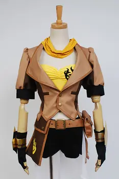 

Yellow Trailer Yang Xiao Long Cosplay Costume Uniform Jacket Top Coat Halloween Cosplay Costumes For Women Custom Made