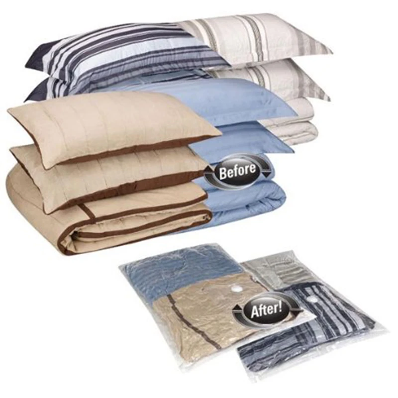 Вакуумный пакет 10 шт. набор 2 размера 6 шт. 40x60 и 4 шт. 60x80 прочный для хранения одежды, одеяла и постельного белья вакуумный мешок f