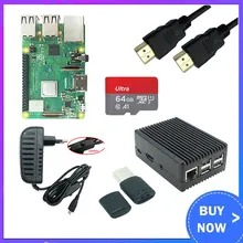 Raspberry Pi 3 Model B Plus Kit with WiFi&Bluetooth + 3A Power Adapter + Case + Cable for Raspberry Pi 3B+