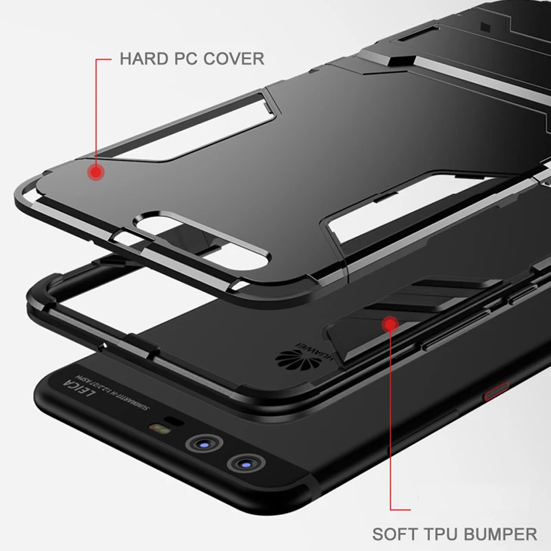 Чехол CAPSSICUM с подставкой для huawei P10 P10 Plus, чехол s, жесткий противоударный чехол с подставкой для huawei P10 P10Plus