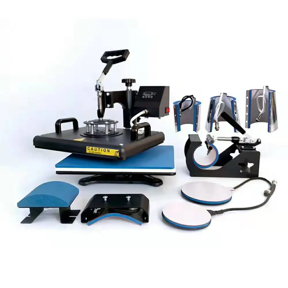US $800.00 Multifunctional Use Tshirt Printing 8 In 1swing Away Combo Sublimation Machine