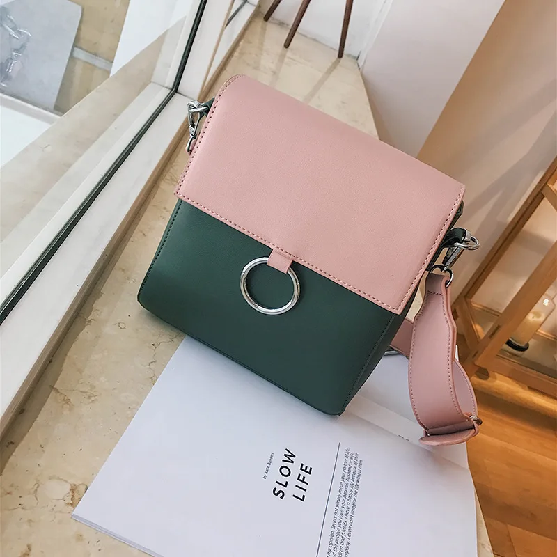 

2019 New Style Contrast Color Generous Bag Goddess-Style One-Shoulder Diagonal Handbag