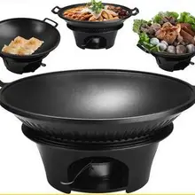 Японский антипригарный маленький горячий горшок бытовой спиртовой печи жидкая твердая кухонная утварь инструмент маленькая натирающая Тарелка деревянная крышка