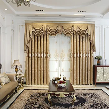 

Custom Embroidered Curtains Splendid Years Lightning Pattern Base for Living Room Bedroom Light Luxury Noble Curtain Screens