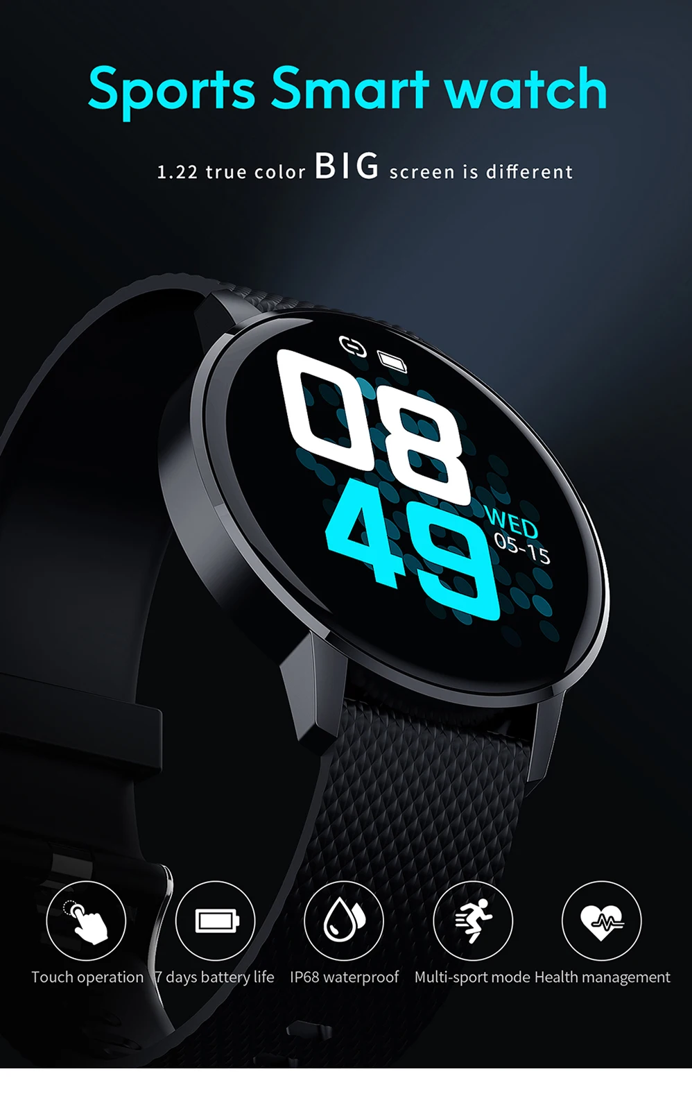 Умные часы COLMI T4, браслет, пульсометр, измеритель артериального давления, напоминание о звонках, фитнес-трекер, водонепроницаемые Смарт-часы, Android IOS