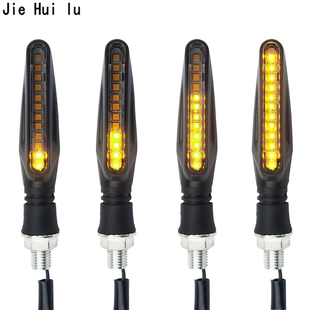 2 шт. светодиодный Сигналы поворота для мотоцикла светильник 12 SMD проблесковый