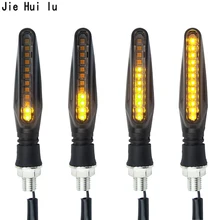 2 sztuk LED kierunkowskazy motocykla 12 SMD ogon migacz płynąca woda migacz IP68 zginalny miganie motocykla światła