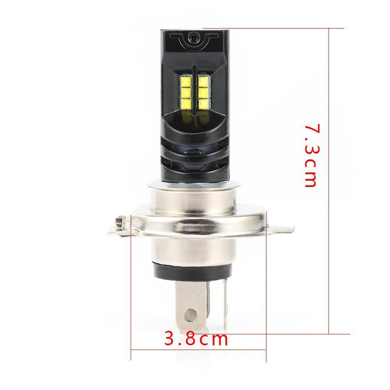 2 шт. H4 12LED супер яркие белые автомобильные передние фары Противотуманные фары Дневные Противотуманные фары для 12V 60W 6000K автомобиля