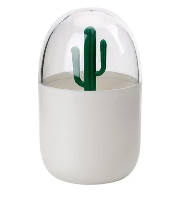 Прозрачная пластиковая зубочистка для животных, держатель ватных палочек, коробка для хранения креативных пыленепроницаемых ватных палочек - Цвет: A holder