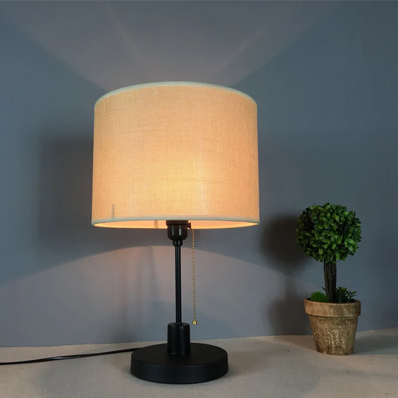 Настольная лампа, аксессуары E27, цилиндрический льняной прикроватный абажур, настенный светильник, торшер, покрытие, ткань, искусство