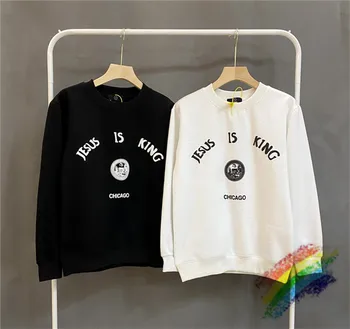 

Jesus is king Crewneck Sweatshirts Men Women CHICAGO Exclusive Limited Edition Jesus Is King Hoodie Kanye West Pullover