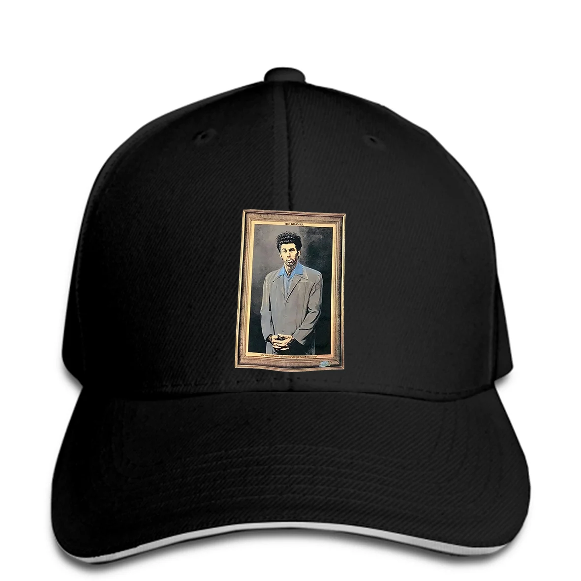 Бейсболка Seinfeld The Kramer черная графика Мужская бейсболка с большой одеждой Кепка