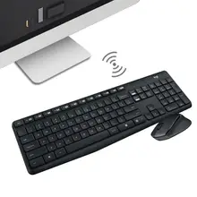 Logitech MK315 тихий 2,4 ГГц Беспроводной клавиатура и Мышь комбинированный набор для компьютера для Windows 7/8/10 игровая клавиатура набор мышей