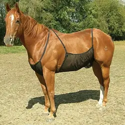 Защитный чехол для лошадиного живота, открытый коврик для укуса, регулируемый, воздухопроницаемый, с защитой от царапин, Противомоскитный