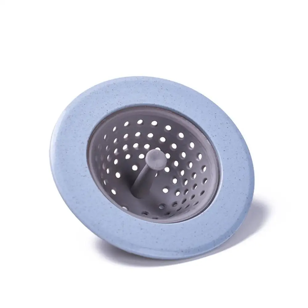 Круглый Слив для пола крышка фильтр для воды Ловец волос фильтр пробка для кухни силиконовая раковина ванная комната анти-Блокировка - Цвет: Blue