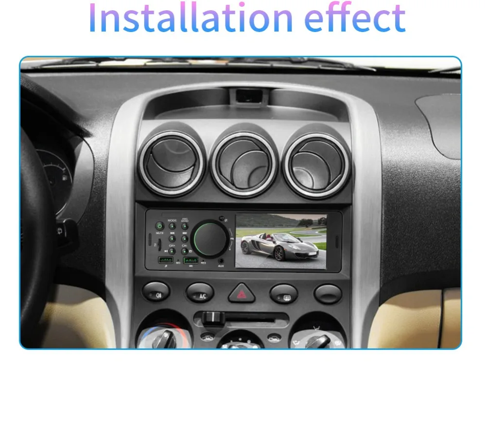 1Din 4,1 дюймов автомобильный стерео MP5 плеер Авто fm-радио Bluetooth 4,0 USB AUX RCA с Xiaomi дистанционного Авторадио-вид сзади Camer