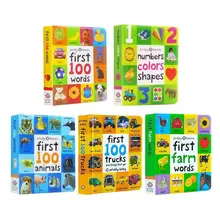 

Books For Kids Early Education First 100 Animals Words In English Hardcover Board Book Children Learning English Picture Books
