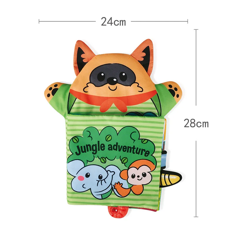 Tearproof Soft Cloth Book Baby Toy Early Learning Cute Animals UK Stock 