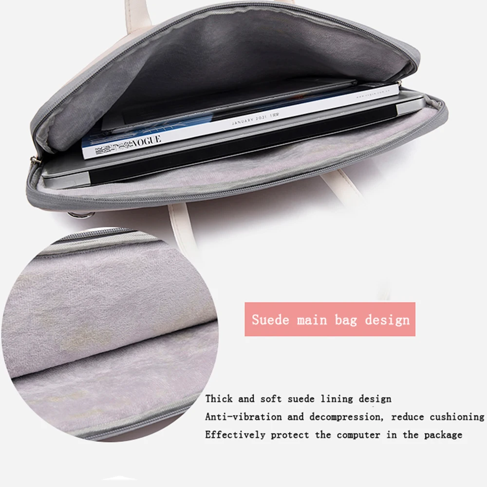 Fashion PU Leather Laptop Bag For 14 Inch For Macbook