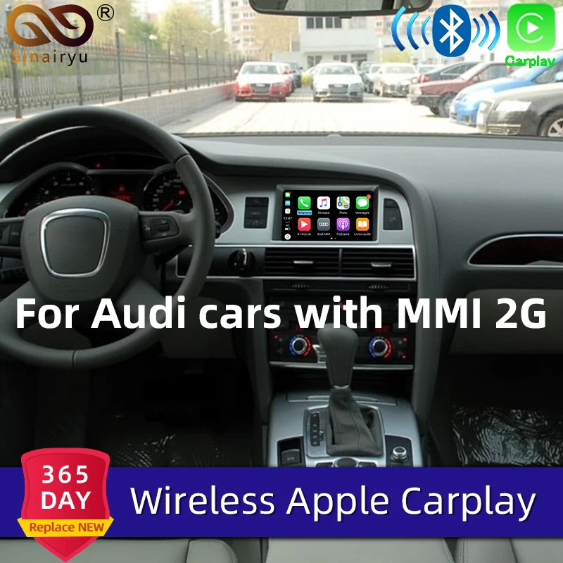 Sinairyu ไร้สาย Apple CarPlay สำหรับ Audi MMI 2G อัพเกรด Android