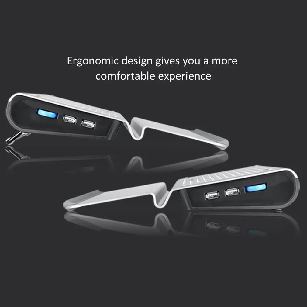 

Design Highlights Sandblasted Aluminum Alloy Abs Notebook Radiator Aluminum Alloy Bracket 17.3 Inch Desktop Cooling Base