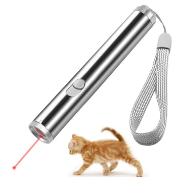 

2 in 1 Funny Cats Laser Toy Funny Cat Chaser Toys LED Pointer Interactive Pet Kitten Training Light Pen Cat Chase Training Toys